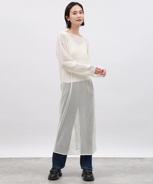 LAKOLE（ラコレ）の「メッシュワンピース長袖 / 106446（ワンピース・レディース・ブラウン/ブラック/オフホワイト・SMALL/MEDIUM）」の7枚目の写真