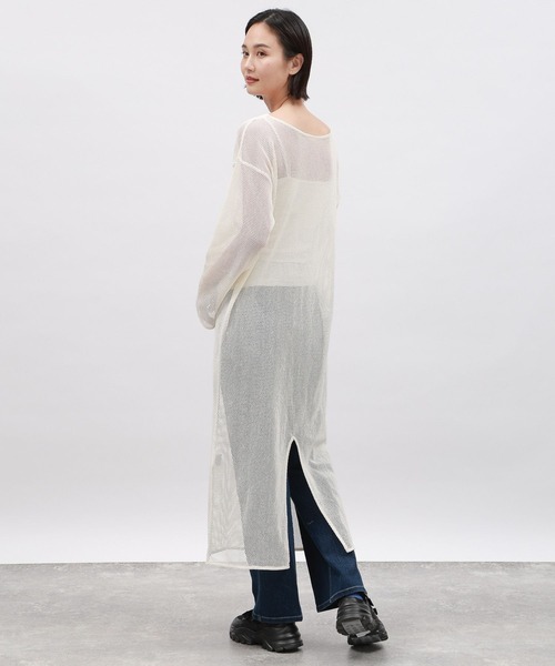 LAKOLE（ラコレ）の「メッシュワンピース長袖 / 106446（ワンピース・レディース・ブラウン/ブラック/オフホワイト・SMALL/MEDIUM）」の8枚目の写真