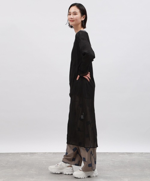 LAKOLE（ラコレ）の「メッシュワンピース長袖 / 106446（ワンピース・レディース・ブラウン/ブラック/オフホワイト・SMALL/MEDIUM）」の10枚目の写真