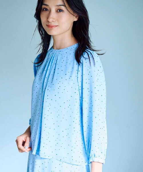 【セール】【SALE/マシンウォッシュ／セットアップ可能】プリントシフォンブラウス（シャツ/ブラウス）｜Reflect（リフレクト） 7,172円