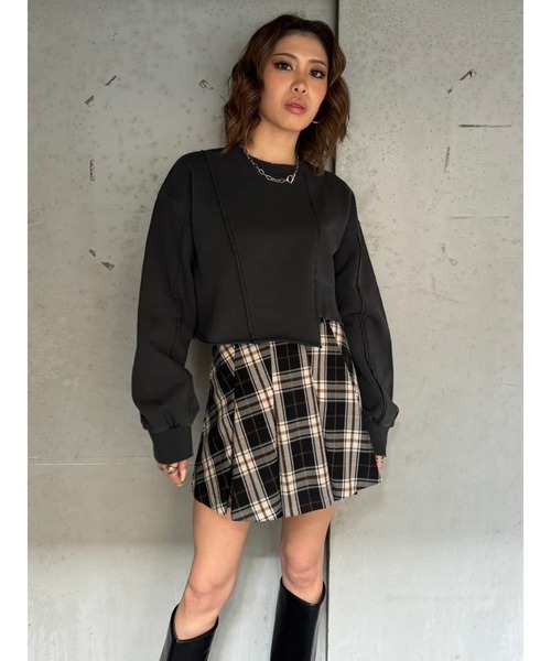 EGOIST(エゴイスト)の「切替ダメージスウェットトップス(スウェット・レディース・ブルー/ブラック/アイボリー・FREE)」の3枚目の写真