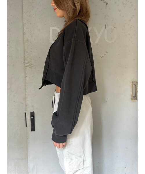 EGOIST(エゴイスト)の「切替ダメージスウェットトップス(スウェット・レディース・ブルー/ブラック/アイボリー・FREE)」の11枚目の写真