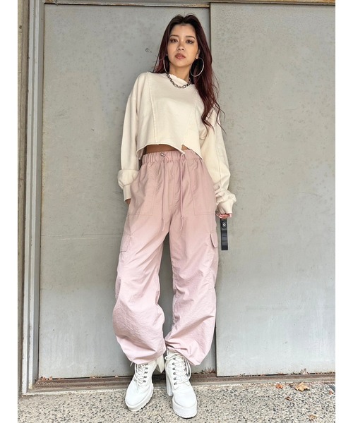 EGOIST(エゴイスト)の「切替ダメージスウェットトップス(スウェット・レディース・ブルー/ブラック/アイボリー・FREE)」の9枚目の写真