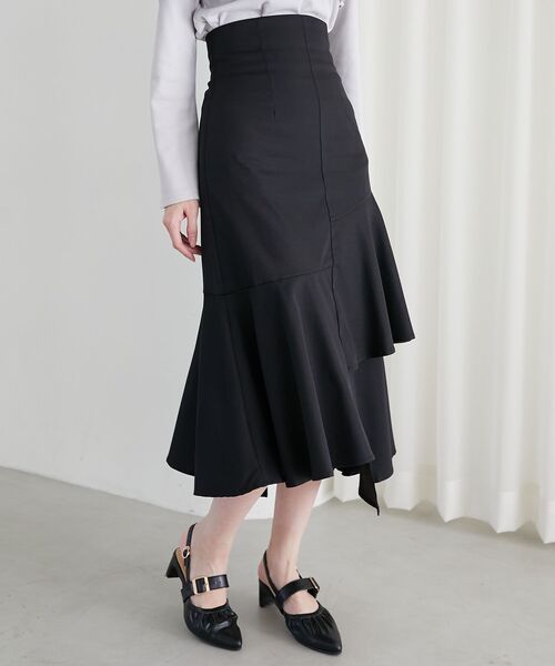 MAJESTIC LEGON（マジェスティックレゴン）の「アシメティアードスカート（スカート・レディース・アイボリー/ブラック・SMALL/MEDIUM）」の8枚目の写真