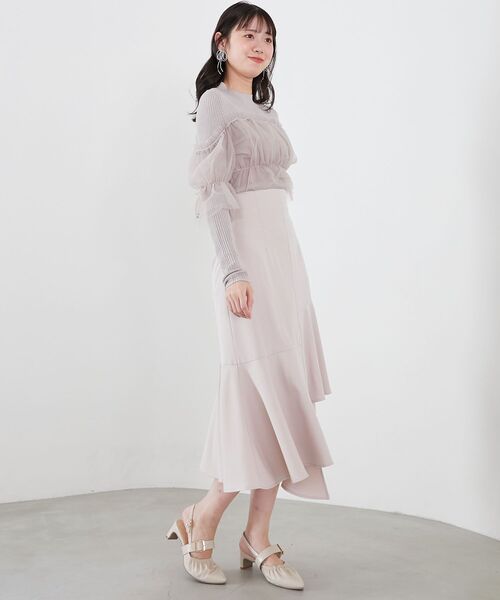 MAJESTIC LEGON（マジェスティックレゴン）の「アシメティアードスカート（スカート・レディース・アイボリー/ブラック・SMALL/MEDIUM）」の14枚目の写真