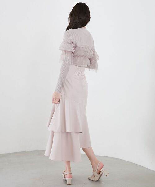 MAJESTIC LEGON（マジェスティックレゴン）の「アシメティアードスカート（スカート・レディース・アイボリー/ブラック・SMALL/MEDIUM）」の15枚目の写真