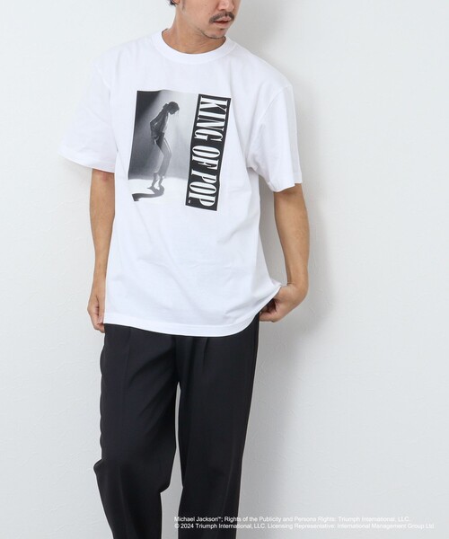 GOOD ROCK SPEED(グッドロックスピード)の「MICHAEL JACKSON PHOTO TEE by GOOD ROCK SPEED(Tシャツ/カットソー・メンズ・ホワイト/スミクロ/ホワイト系その他/ブラック/ブラック系その他・S/M/L)」の15枚目の写真