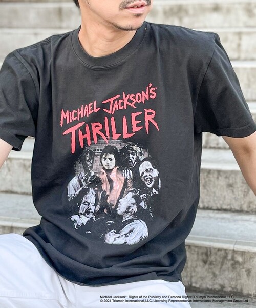 GOOD ROCK SPEED(グッドロックスピード)の「MICHAEL JACKSON PHOTO TEE by GOOD ROCK SPEED(Tシャツ/カットソー・メンズ・ホワイト/スミクロ/ホワイト系その他/ブラック/ブラック系その他・S/M/L)」の4枚目の写真