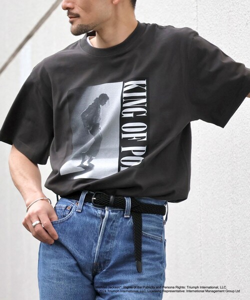 GOOD ROCK SPEED(グッドロックスピード)の「MICHAEL JACKSON PHOTO TEE by GOOD ROCK SPEED(Tシャツ/カットソー・メンズ・ホワイト/スミクロ/ホワイト系その他/ブラック/ブラック系その他・S/M/L)」の5枚目の写真