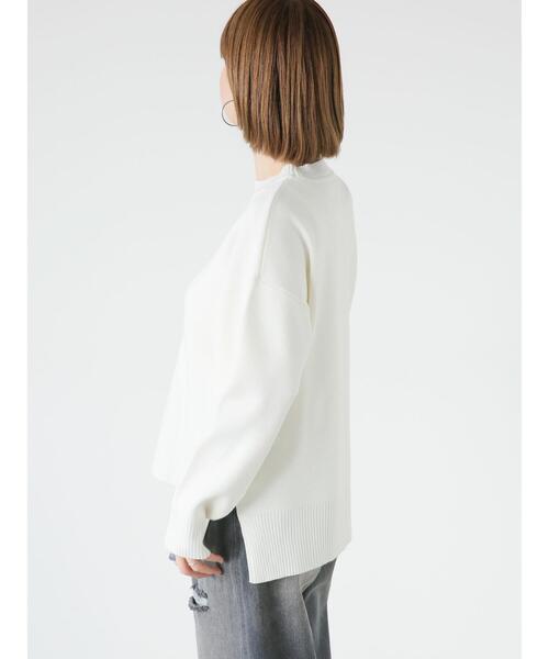 Lugnoncure（ルノンキュール）の「コットンタッチクルーネックニット（ニット/セーター・レディース・ネイビー/ミント/イエロー/グレー/オフホワイト・F）」の20枚目の写真