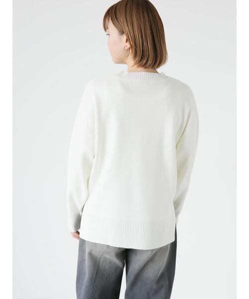 Lugnoncure（ルノンキュール）の「コットンタッチクルーネックニット（ニット/セーター・レディース・ネイビー/ミント/イエロー/グレー/オフホワイト・F）」の21枚目の写真