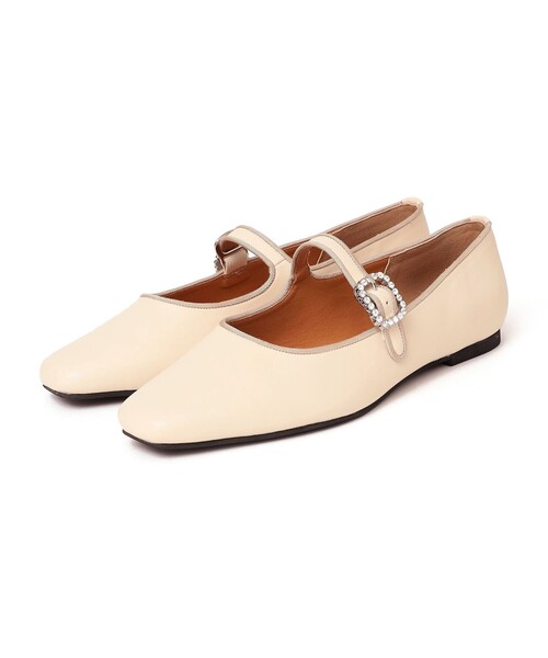 EBLOUNA(エブローナ)の「【SHIPS any別注】eblouna: ビジュー メリー ジェーン フラットシューズ 24SS(パンプス・レディース・グレー/ブラック/ナチュラル・37/38/36)」の1枚目の写真
