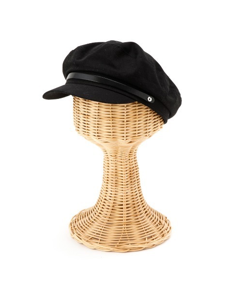 Casselini（キャセリーニ）の「Casselini(キャセリーニ)ポイントレザーキャスケット（キャスケット・レディース・ブラック/ライトベージュ/ホワイト・FREE）」の8枚目の写真