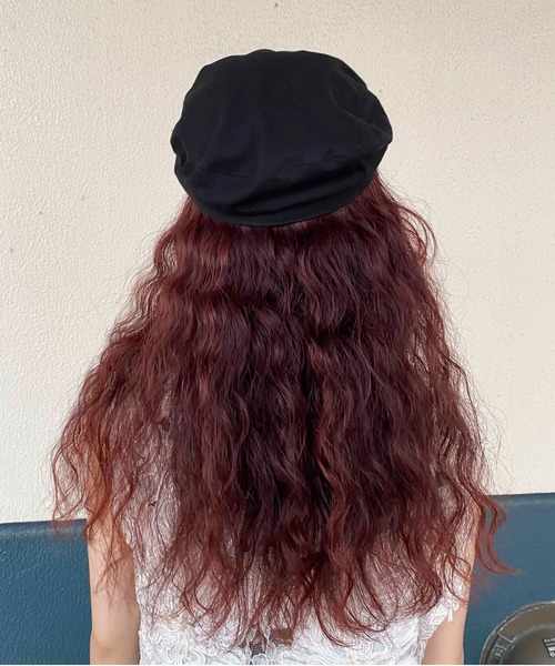 Casselini（キャセリーニ）の「Casselini(キャセリーニ)ポイントレザーキャスケット（キャスケット・レディース・ブラック/ライトベージュ/ホワイト・FREE）」の4枚目の写真