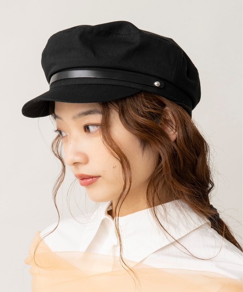 Casselini（キャセリーニ）の「Casselini(キャセリーニ)ポイントレザーキャスケット（キャスケット・レディース・ブラック/ライトベージュ/ホワイト・FREE）」の18枚目の写真