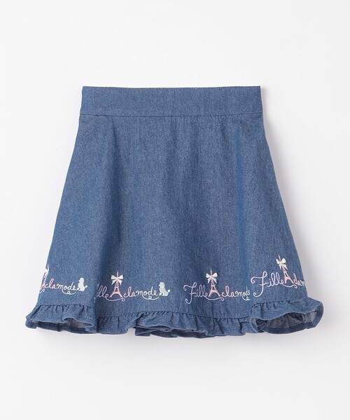 ANY(エニィ)の「裾 ロゴ刺繍 スカパン(その他パンツ・キッズ・ブルー系/ライラック系・130/120/110)」の4枚目の写真