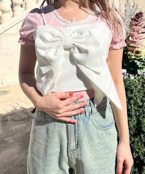 MORE self LOVE（モアセルフラブ）の「ビッグリボンキャミソール