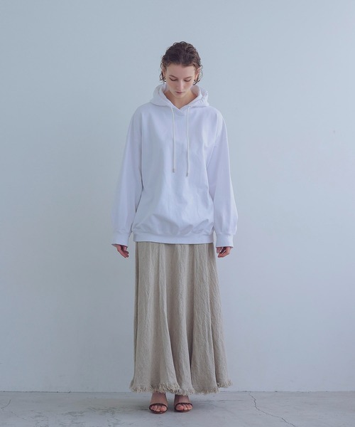 DRESSLAVE(ドレスレイブ)の「linen fringe hem volume skirt(リネンフリンジボリュームスカート)(スカート・レディース・ブラック/ベージュ・38)」の7枚目の写真