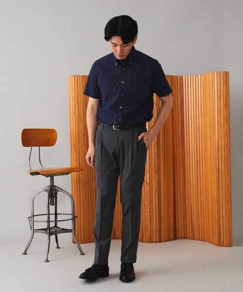 BEAMS F（ビームスエフ）の「PT TORINO × BEAMS F / 別注 TRAVEL 1プリーツ スラックス（スラックス・メンズ・チャコールグレー/ブラック系その他4・50/48/46/44/42/52）」の5枚目の写真