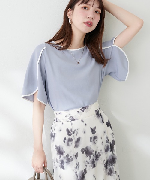 BACKパールハチワレスリーブTOPS natural couture（ナチュラルクチュール）の「BACKパール