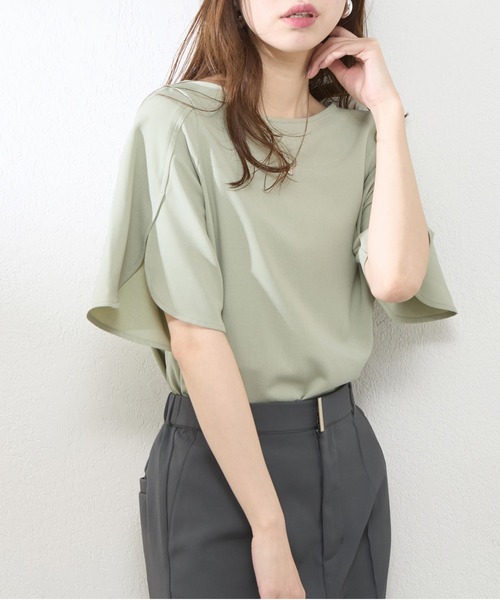 BACKパールハチワレスリーブTOPS BACKパールハチワレスリーブTOPS | natural couture(ナチュラル
