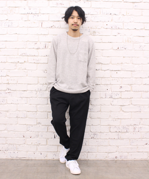 CIAOPANIC(チャオパニック)の「【Ciaopanic】 ミル起毛クルーネック(Tシャツ/カットソー・メンズ・アイボリー/グレー/ネイビー/ライトグレー・LARGE/MEDIUM)」の11枚目の写真