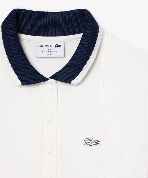 LACOSTE ワイドリブニットカラーポロドレス ラコステ LACOSTE ワイドリブニットカラーポロドレス （ダーク