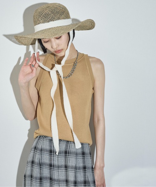 THE YOn（ザヨン）の「リボンアクセントペーパーガルボハット（ハット・レディース・アイボリー/ブラック・FREE）」の16枚目の写真