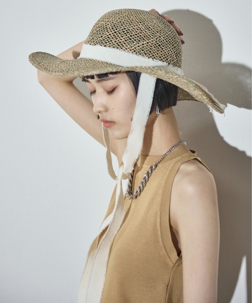 THE YOn（ザヨン）の「リボンアクセントペーパーガルボハット（ハット・レディース・アイボリー/ブラック・FREE）」の17枚目の写真