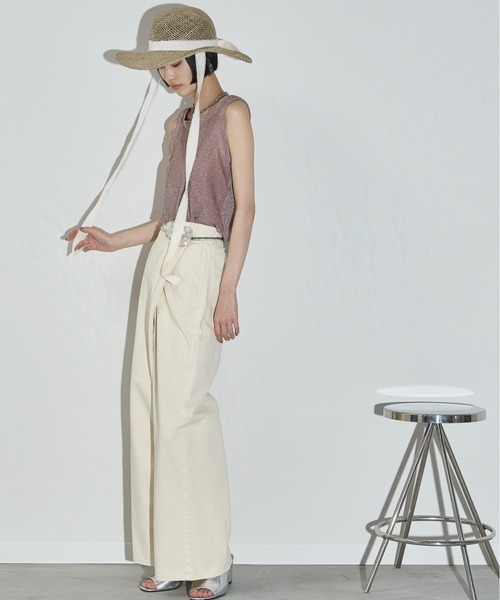 THE YOn（ザヨン）の「リボンアクセントペーパーガルボハット（ハット・レディース・アイボリー/ブラック・FREE）」の19枚目の写真