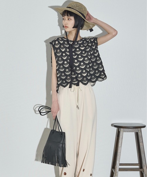 THE YOn（ザヨン）の「リボンアクセントペーパーガルボハット（ハット・レディース・アイボリー/ブラック・FREE）」の10枚目の写真