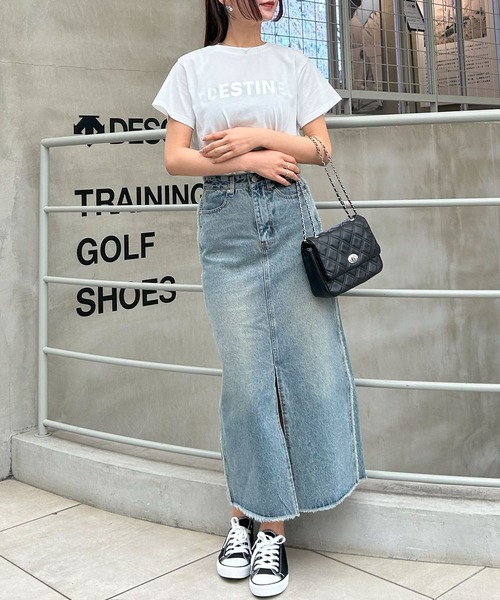 INGNI（イング）の「サイドフリンジデニムロングスカート（デニムスカート・レディース・ブルー系その他/ライトグレー・M）」の17枚目の写真