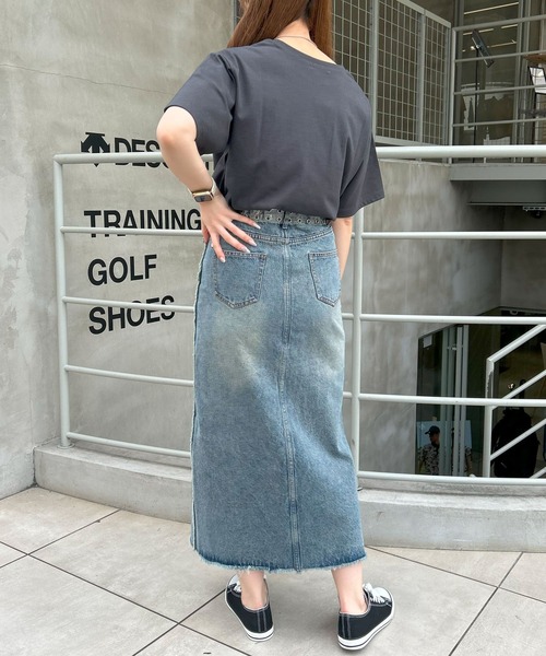INGNI（イング）の「サイドフリンジデニムロングスカート（デニムスカート・レディース・ブルー系その他/ライトグレー・M）」の14枚目の写真