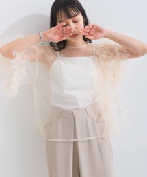 チュールレース アシンメトリーチュールレーストップ