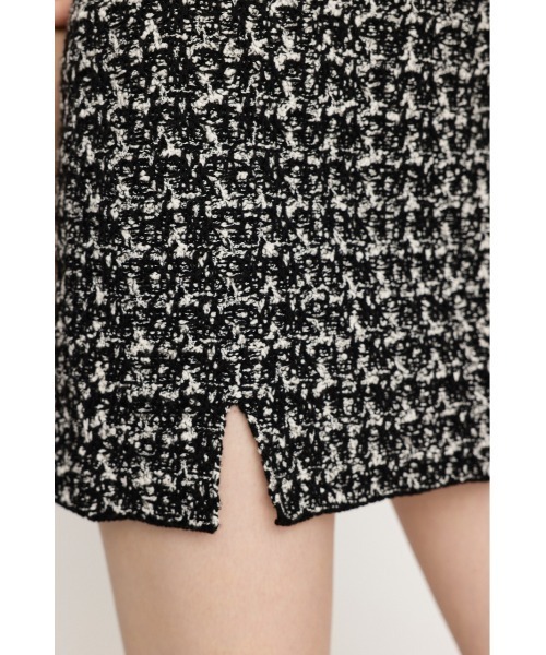 SLY（スライ）の「【限定展開】TWEED KNIT S/SK ツイード ニット ショート スカート（スカート・レディース・ブルー系その他/ブラック系その他2・FREE）」の10枚目の写真