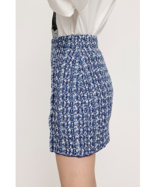 SLY（スライ）の「【限定展開】TWEED KNIT S/SK ツイード ニット ショート スカート（スカート・レディース・ブルー系その他/ブラック系その他2・FREE）」の14枚目の写真