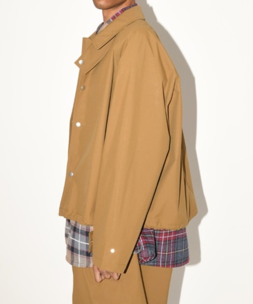 SUPERTHANKS（スーパーサンクス）の「【撥水生地使用】ステンカラーショートコート/Soutien collar short coat(ユニセックス)（ステンカラーコート・メンズ・ブラック/カーキ系/キャメル・S/L/M）」の20枚目の写真