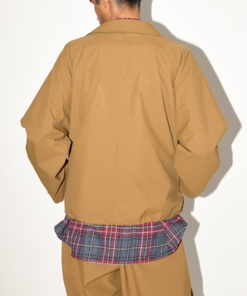 SUPERTHANKS（スーパーサンクス）の「【撥水生地使用】ステンカラーショートコート/Soutien collar short coat(ユニセックス)（ステンカラーコート・メンズ・ブラック/カーキ系/キャメル・S/L/M）」の21枚目の写真