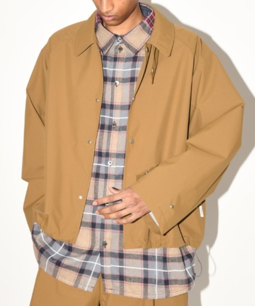 SUPERTHANKS（スーパーサンクス）の「【撥水生地使用】ステンカラーショートコート/Soutien collar short coat(ユニセックス)（ステンカラーコート・メンズ・ブラック/カーキ系/キャメル・S/L/M）」の18枚目の写真