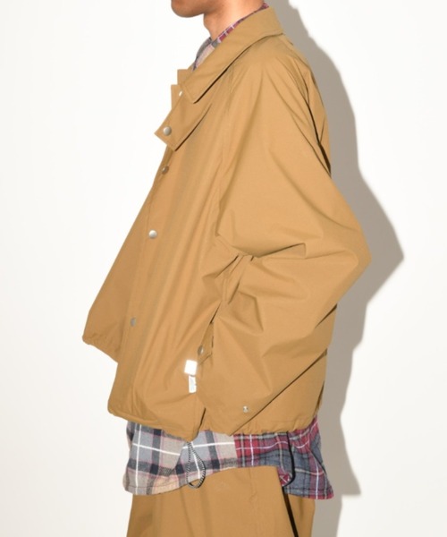 SUPERTHANKS（スーパーサンクス）の「【撥水生地使用】ステンカラーショートコート/Soutien collar short coat(ユニセックス)（ステンカラーコート・メンズ・ブラック/カーキ系/キャメル・S/L/M）」の19枚目の写真