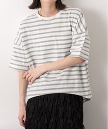 ポケット付き ボーダーTシャツ