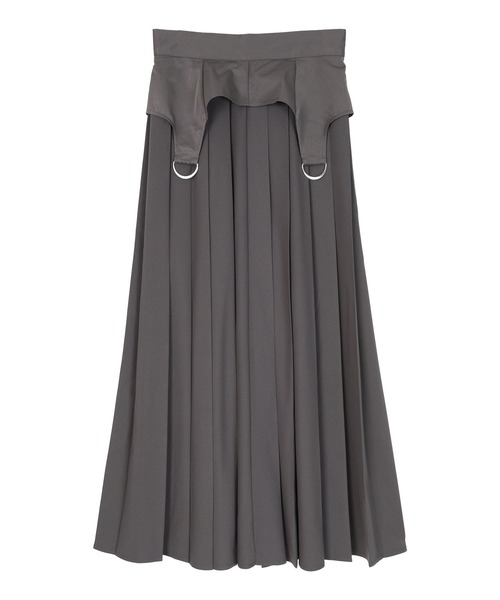miette（ミエット）の「ガーターデザインプリーツスカート（スカート・レディース・チャコール/ブラック・FREE）」の13枚目の写真