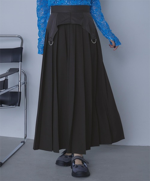 LOW WAIST MIDI PLEATS SKIRT / ローウエストミディ丈プリーツ