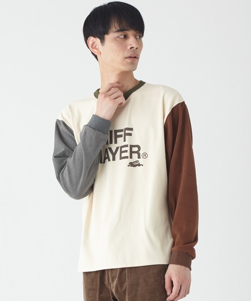 KRIFF MAYER（クリフメイヤー）の「もちのびロゴプリントロンT（Tシャツ/カットソー・メンズ・ブラック/カーキ/ナチュラル/グレー/ブラウン/カラフル・MEDIUM/LARGE/X-LARGE）」の6枚目の写真