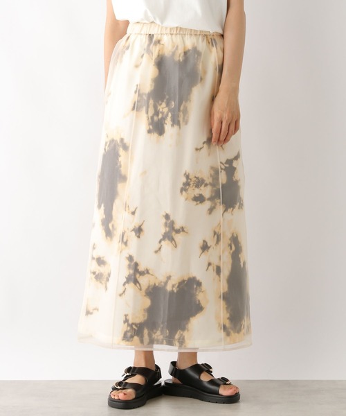 LEPSIM（レプシィム）の「柄レイヤードスカート　120850（スカート・レディース・ブラック/アイボリー・FREE）」の2枚目の写真