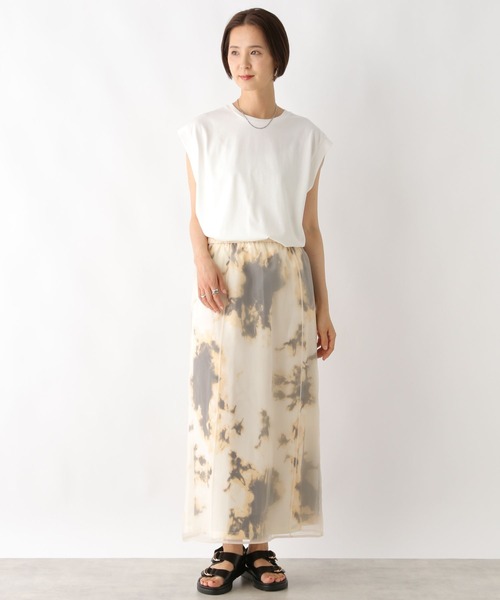 LEPSIM（レプシィム）の「柄レイヤードスカート　120850（スカート・レディース・ブラック/アイボリー・FREE）」の6枚目の写真