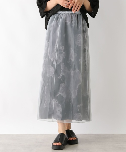 LEPSIM（レプシィム）の「柄レイヤードスカート　120850（スカート・レディース・ブラック/アイボリー・FREE）」の9枚目の写真