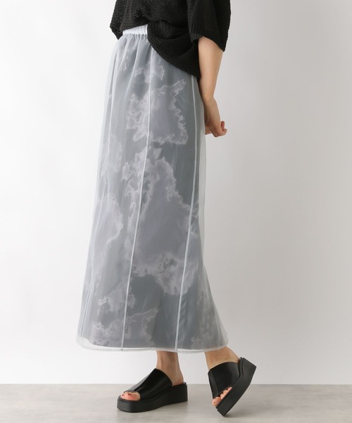 LEPSIM（レプシィム）の「柄レイヤードスカート　120850（スカート・レディース・ブラック/アイボリー・FREE）」の10枚目の写真