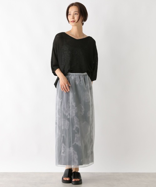 LEPSIM（レプシィム）の「柄レイヤードスカート　120850（スカート・レディース・ブラック/アイボリー・FREE）」の12枚目の写真