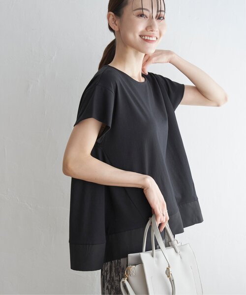 ikka（イッカ）の「【親子コーデ】Aライン裾切り替えカットソー（Tシャツ/カットソー・レディース・オレンジ/ブラック/ベージュ/その他1・S/L/M）」の12枚目の写真